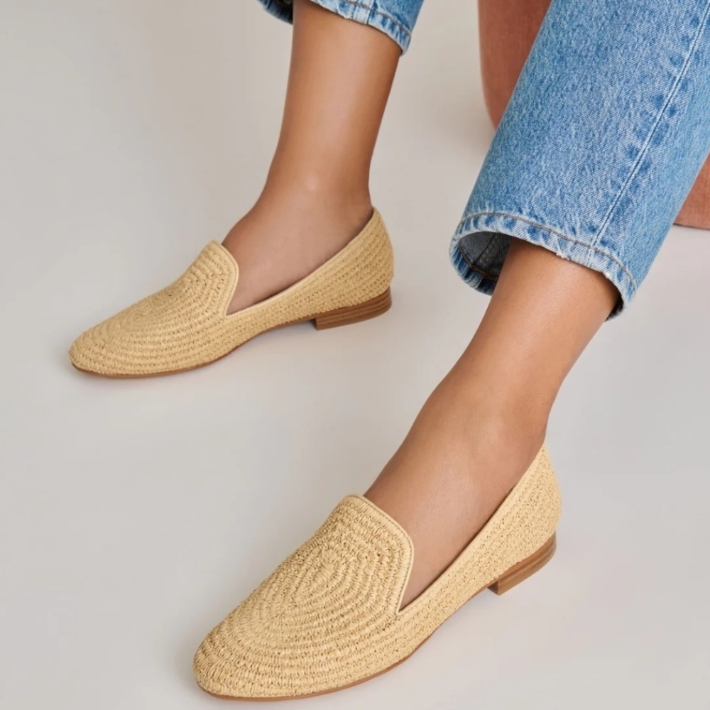 💛🔹️Dolce Vita 🔹️Natural Woven Women's BAYLEN flat  Loafers
